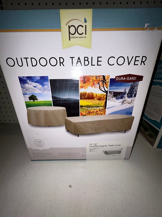 PCI oval rectangular table cover-72"x76"-tan-model #1150TN-quantity 2