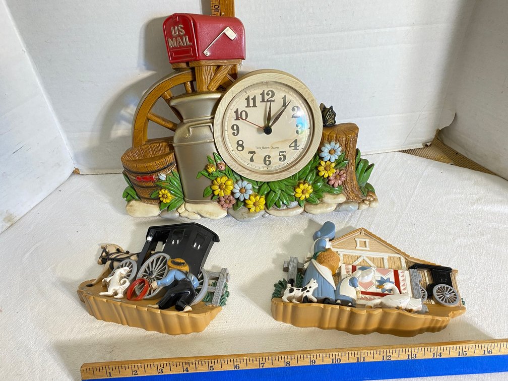 Burwood plastic wall hanging decorations-Amish scenes