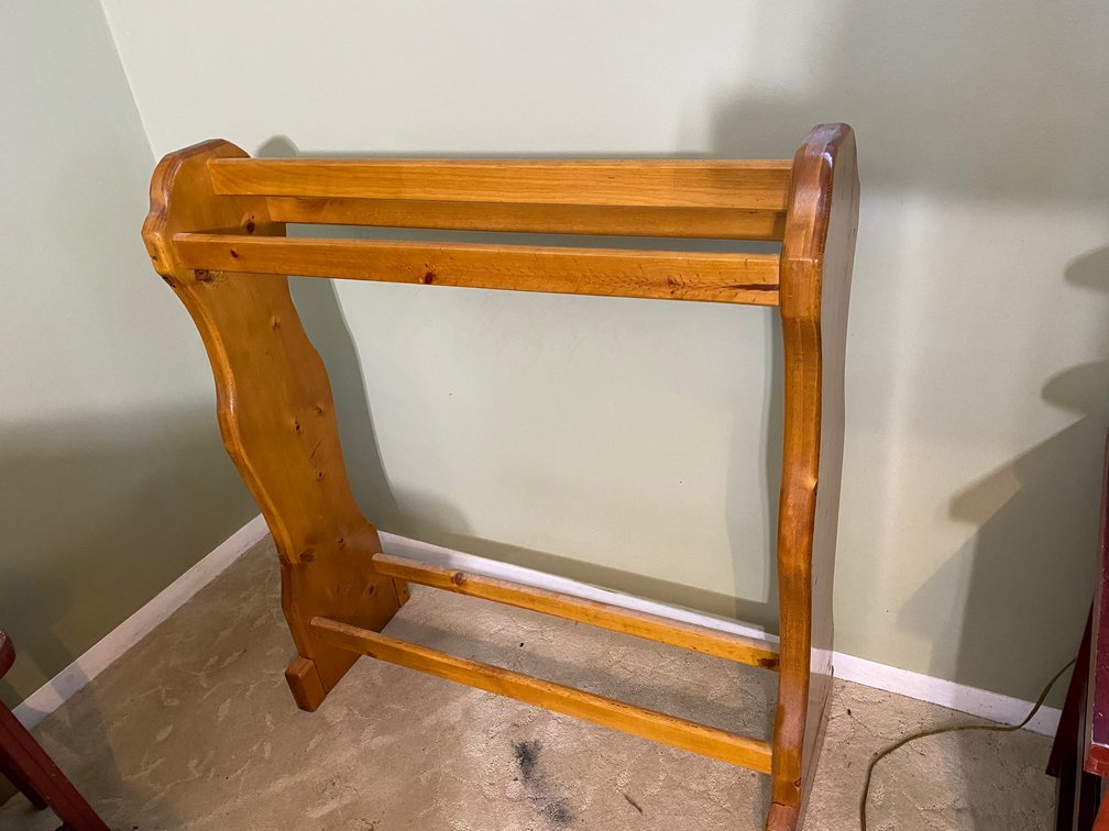 Wooden quilt rack-33" long