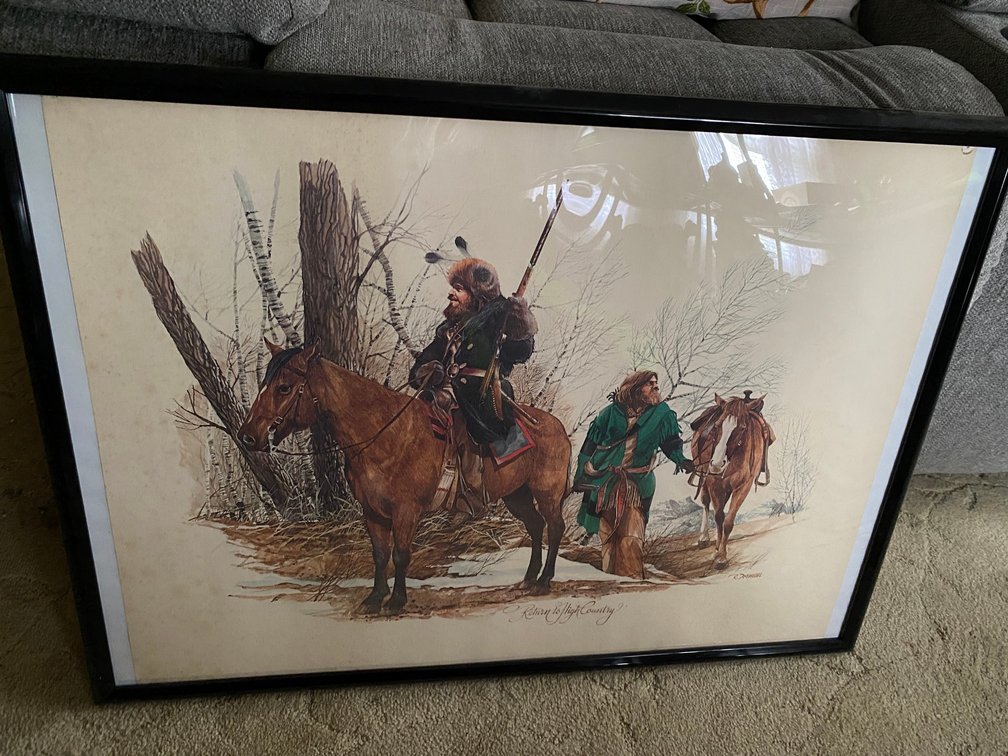 Framed print-Return To High Country from National Muzzle Loading Association-20" x 26"