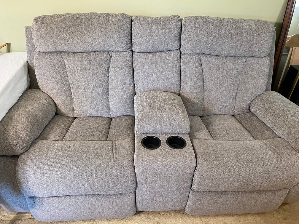 Double recliner sofa-79" wide-has center console with cup holders and storage