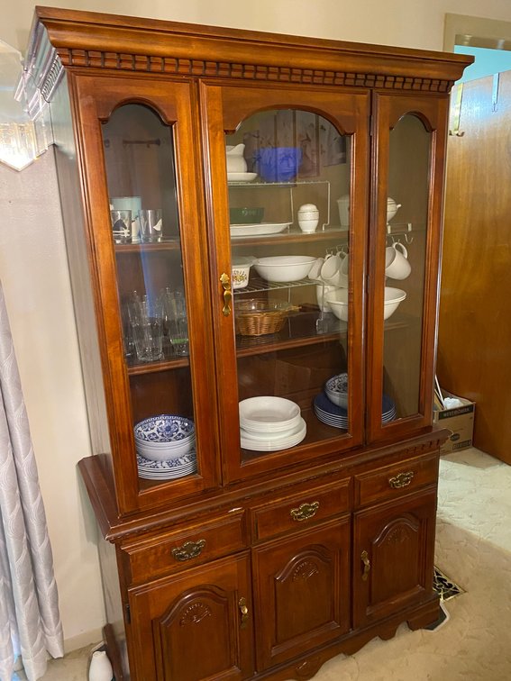 China cabinet**contents not included**does have some chips and scrapes**