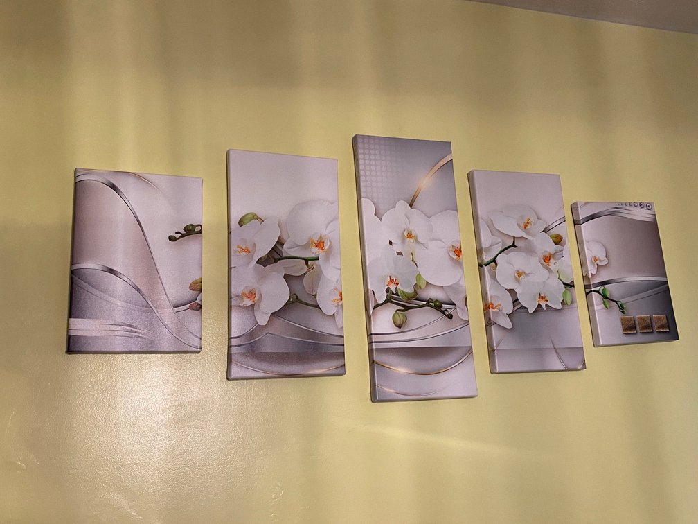 Set of 5 canvas-style decorator prints