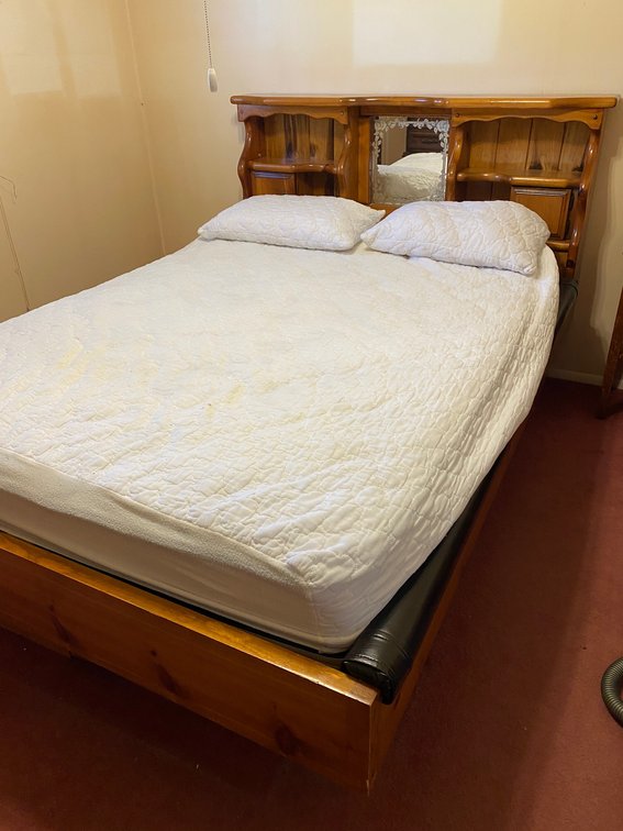 Waterbed converted for use with mattress