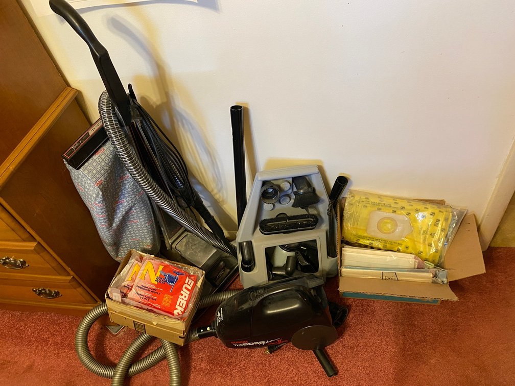 Kirby sweeper with accessories, Eureka Boss sweeper