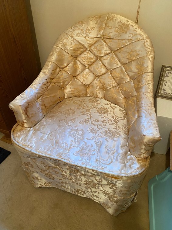 Chair**some upholstery is torn and fraying**