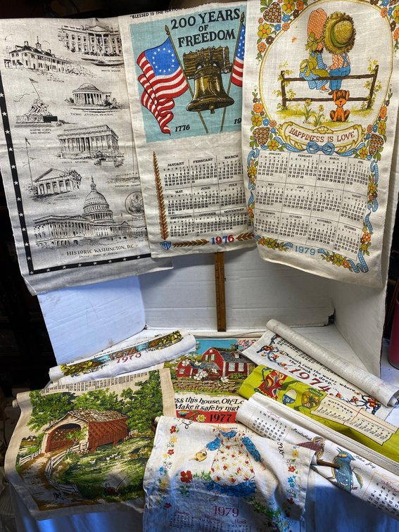 Cloth calendars from the 1970's era