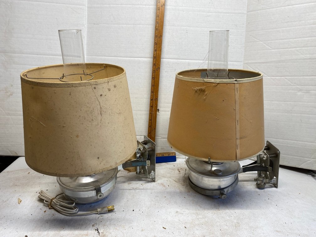 2 Aladdin caboose oil lamps**one has been converted to electric, one is oil**