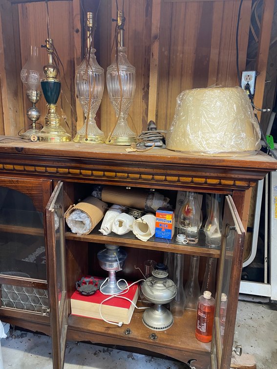 Contents of cabinet
