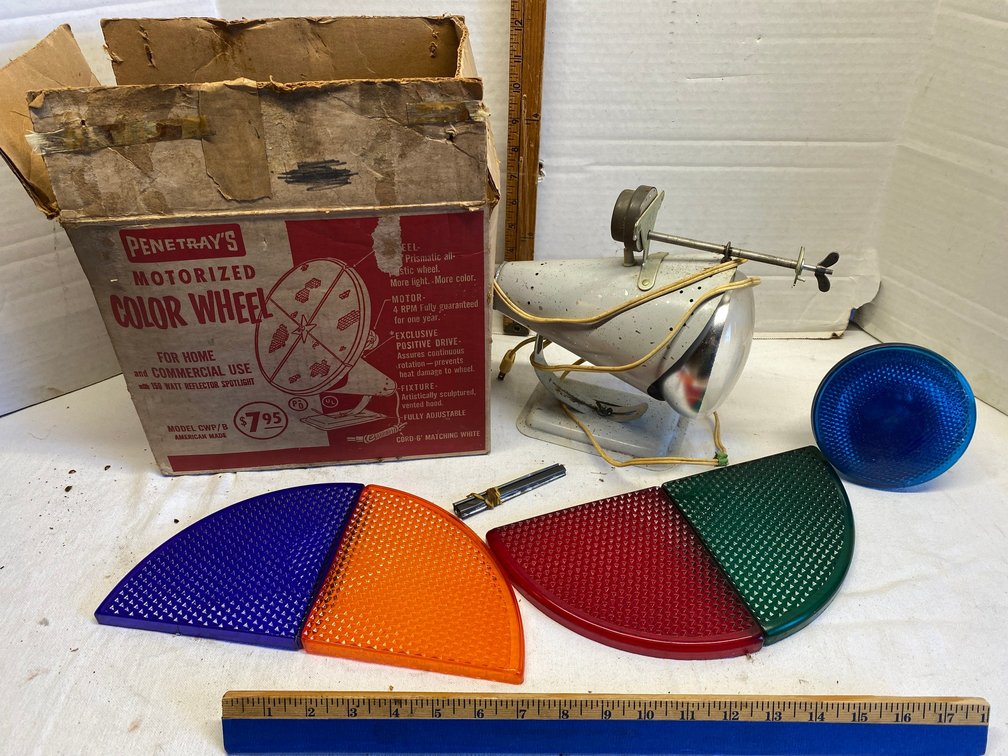 Vintage Penetray's motorized color wheel in box-model CWP-B