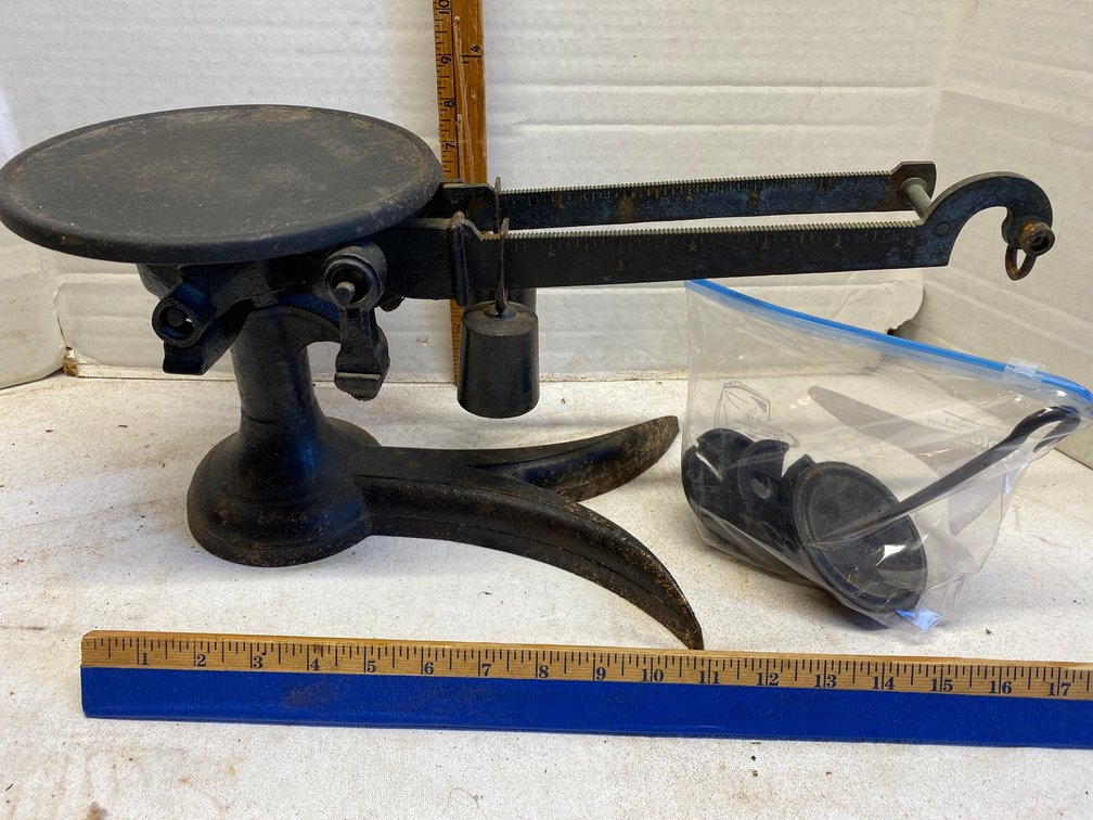 Vintage cast iron balance scale