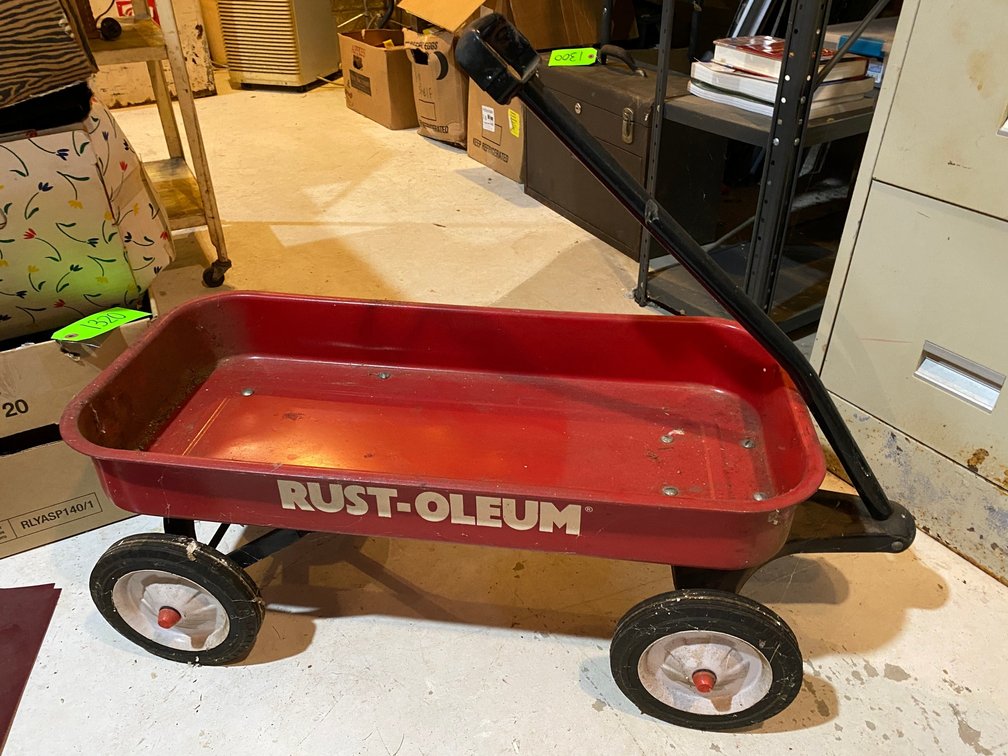 Child's Rust-Oleum brand wagon-13" wide x 28" long x 12" high