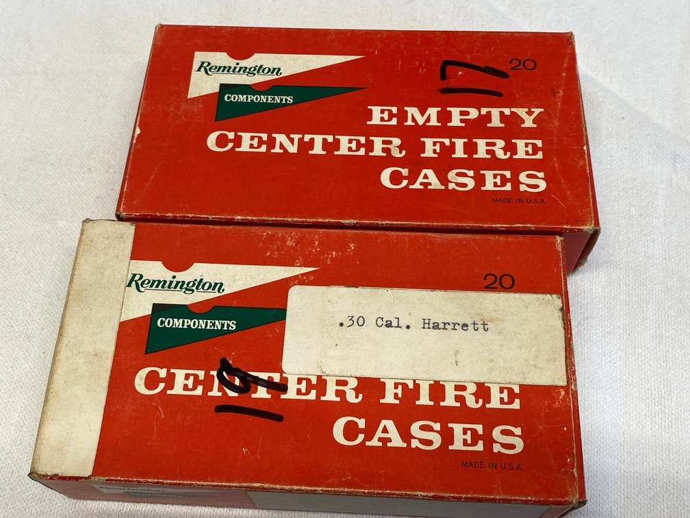 30 Caliber Herrett shells-1 box has 19, other has 17
