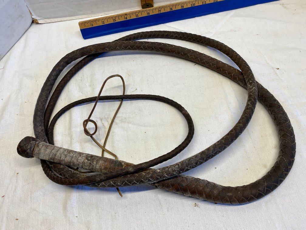 Vintage leather whip