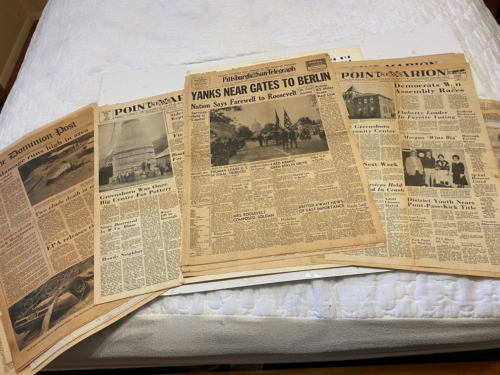 Vintage newspapers