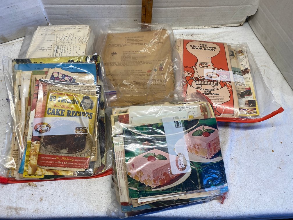 Assortment of vintage recipes