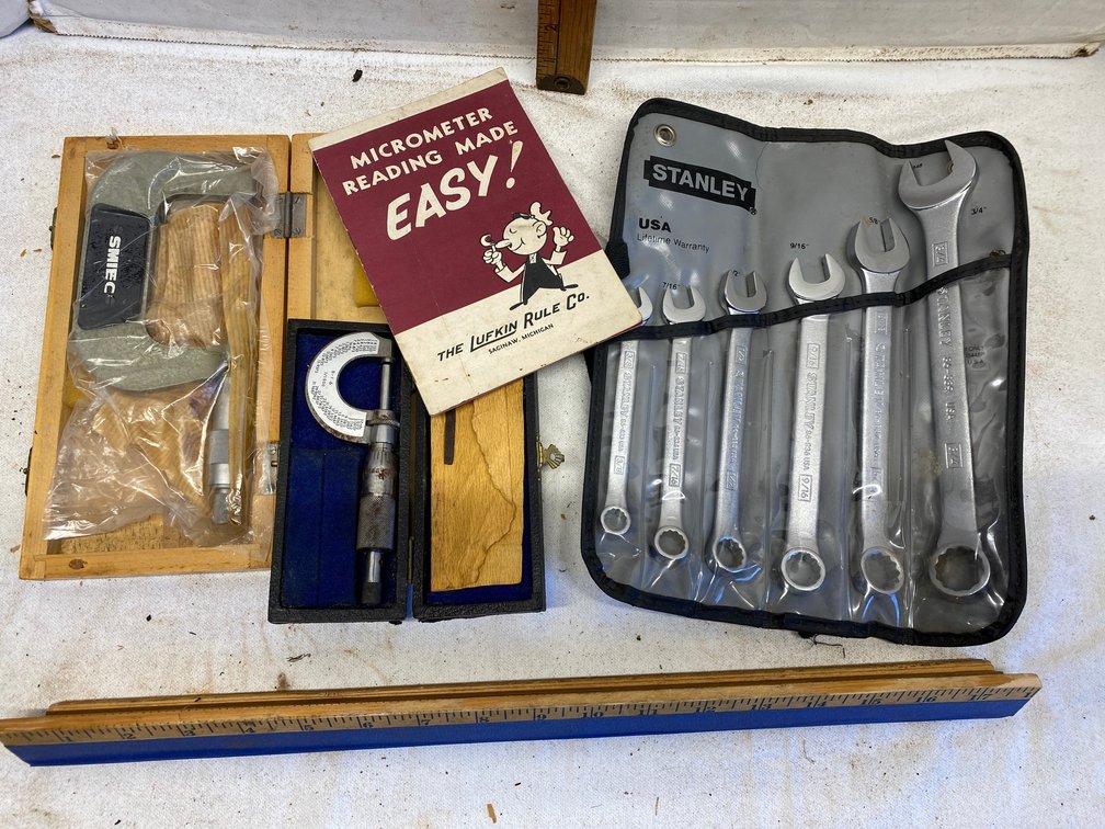 Set of Stanley standard wrenches, micrometers