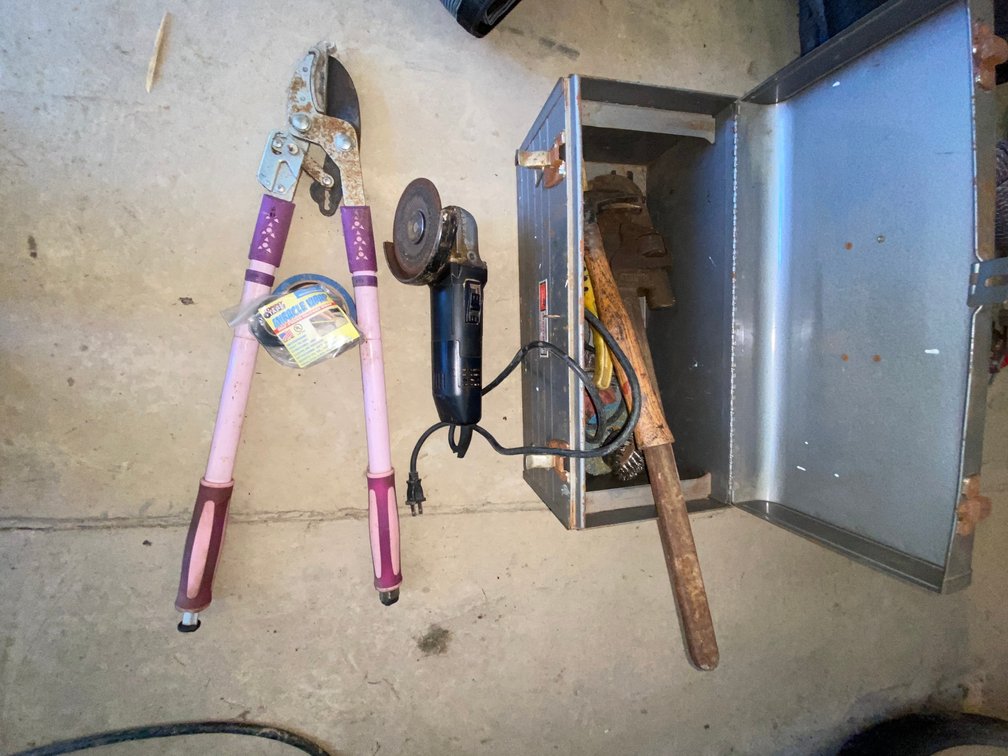 Toolbox, Angle Grinder, Pruners & Misc.