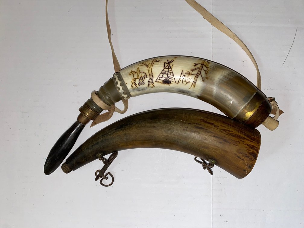 Two powder horns