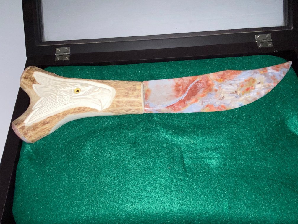 Bone-Handled Carved Knife