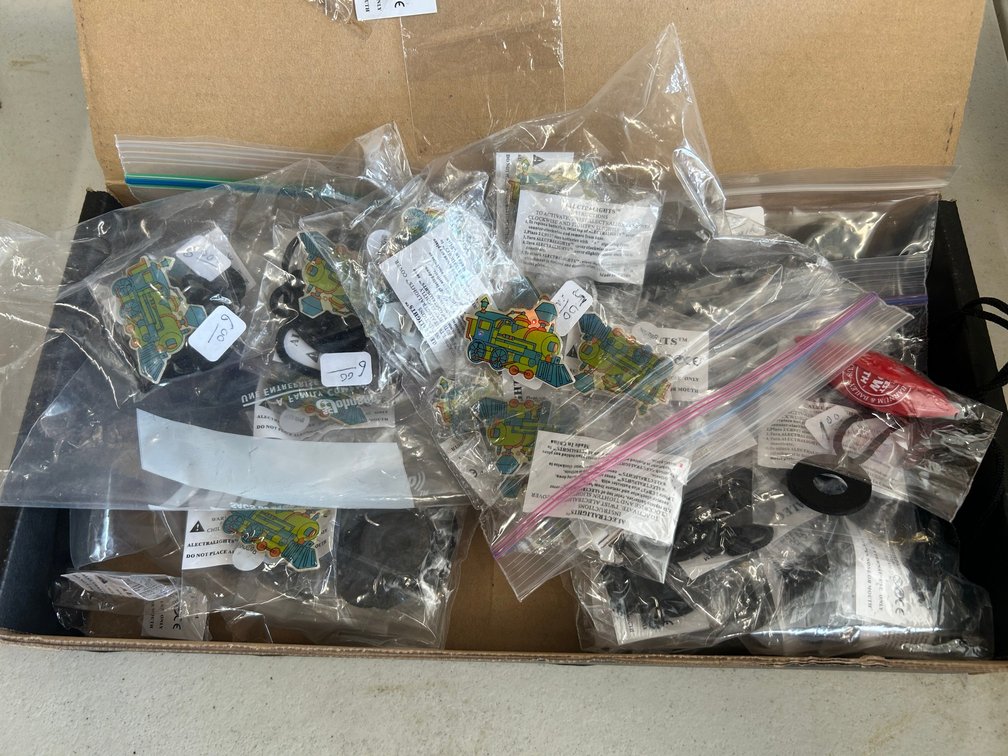 Selection of train theme lanyards and other swag-type circus items
