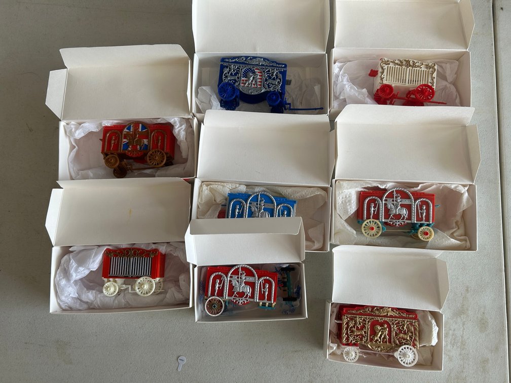 Selection of O Scale circus wagons