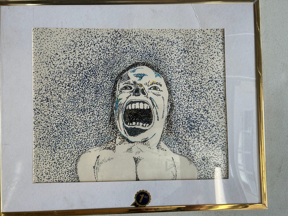 Signed marker piece of art