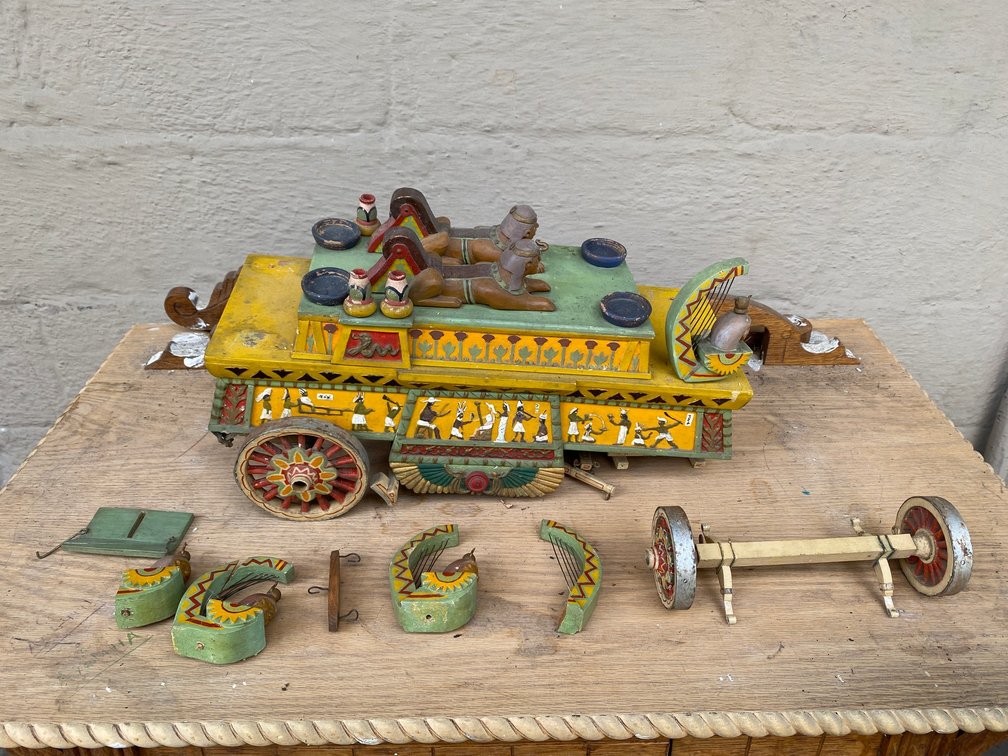 Egyptian wagon**needs repair**