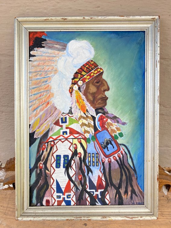 Native American painting-signed