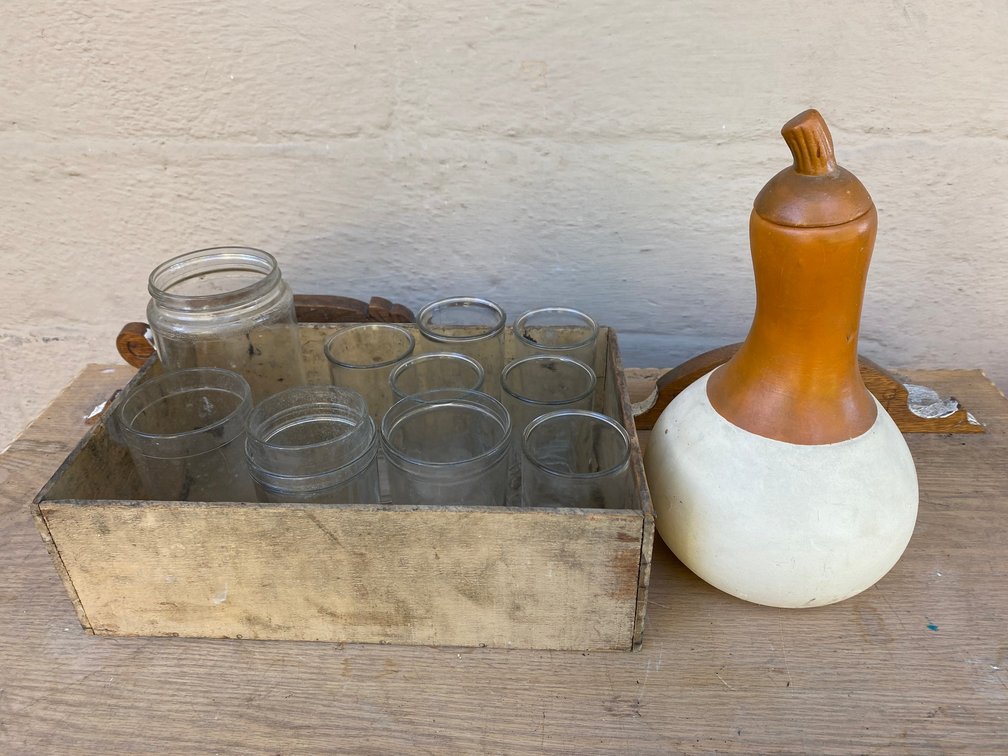 Vintage jars, misc.
