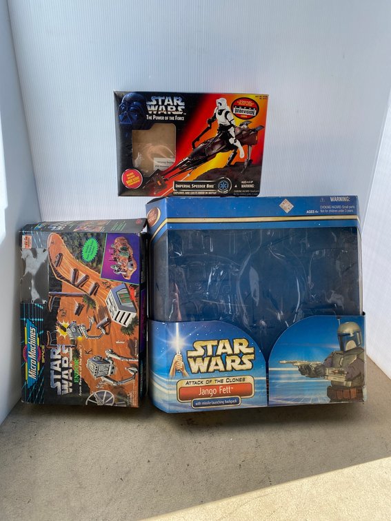 Star Wars toy boxes only**toys not included**