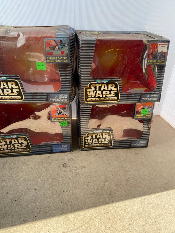 Star Wars toy boxes only**toys not included**