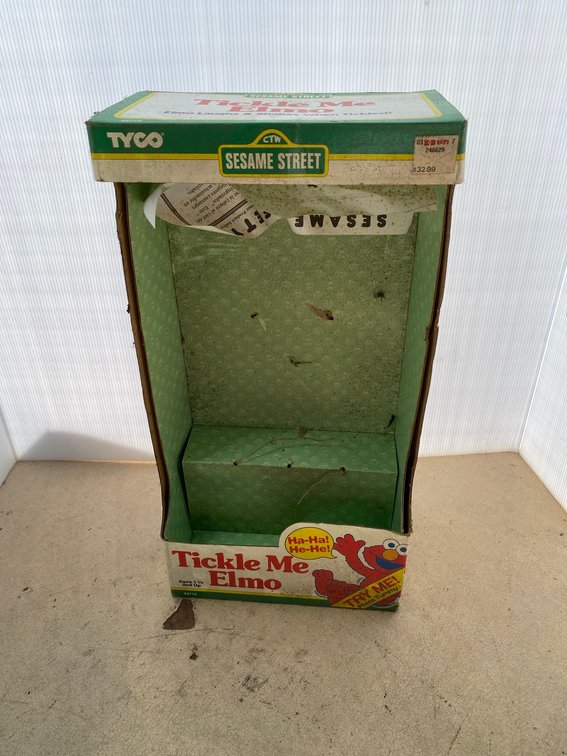 Tickle Me Elmo Sesame Street box only**toy not included**