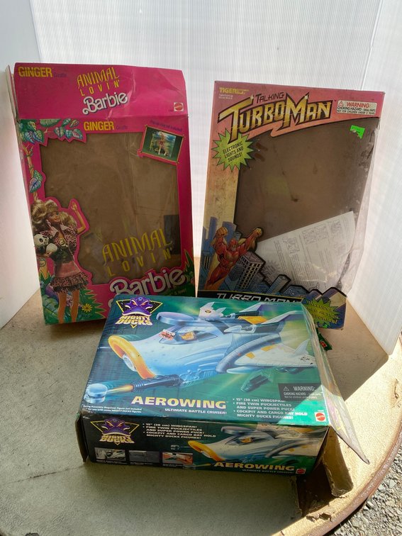 3 Misc. toy boxes only**toys not included**