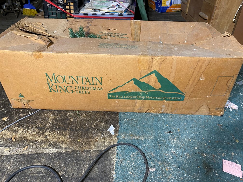 Christmas tree in box