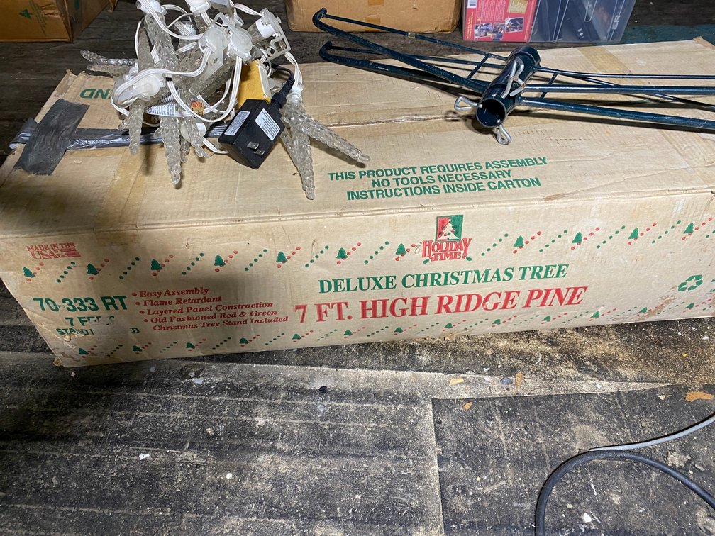 Christmas tree in box