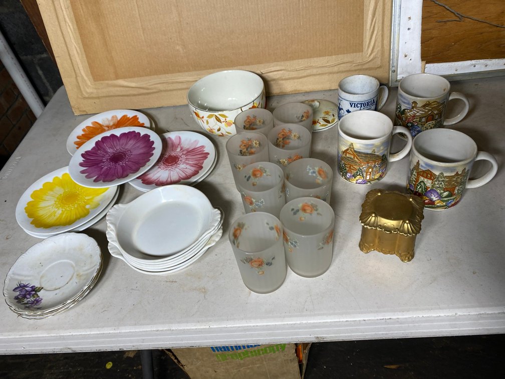 Glassware-cups, plates, etc.