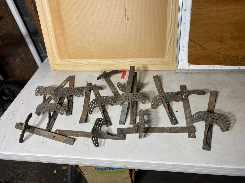 Vintage cast iron roof snow catchers