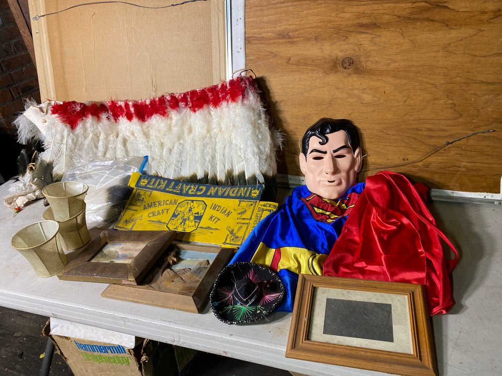 Halloween costumes-Super Man, Native American Indian, misc.