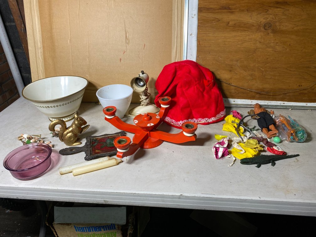 Candleholders, bowls, trivets, toys, etc.