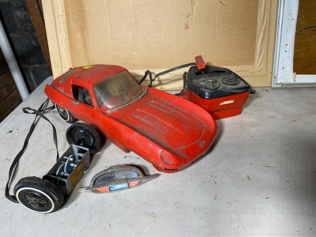 Vintage toy car with remote