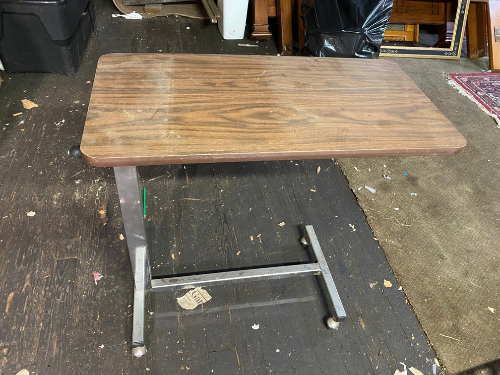 Hospital bed table-adjustable