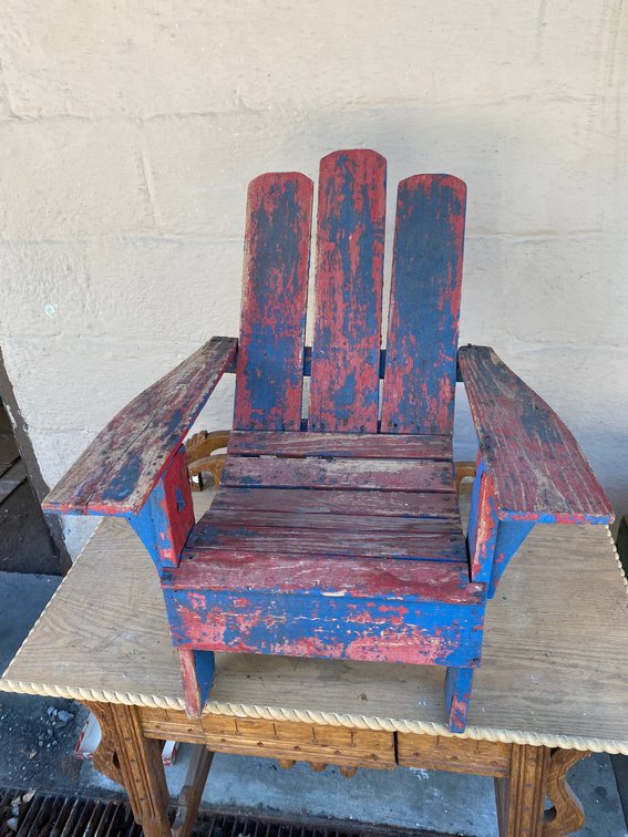 Primitive adirondack chair