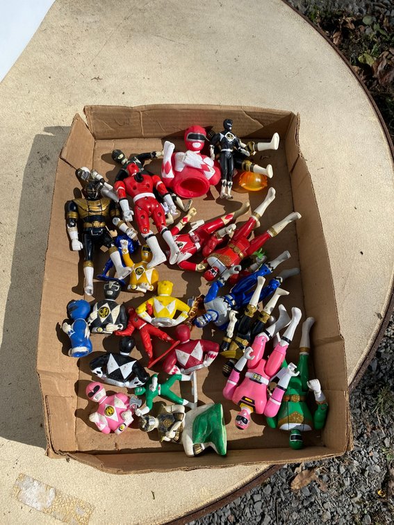 Action figures including Power Rangers