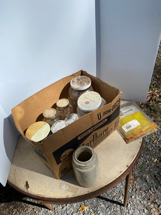 Old jars, stoneware jar