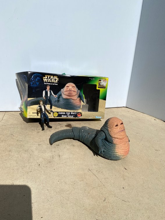 Star Wars Jabba the Hutt and Hans Solo with box