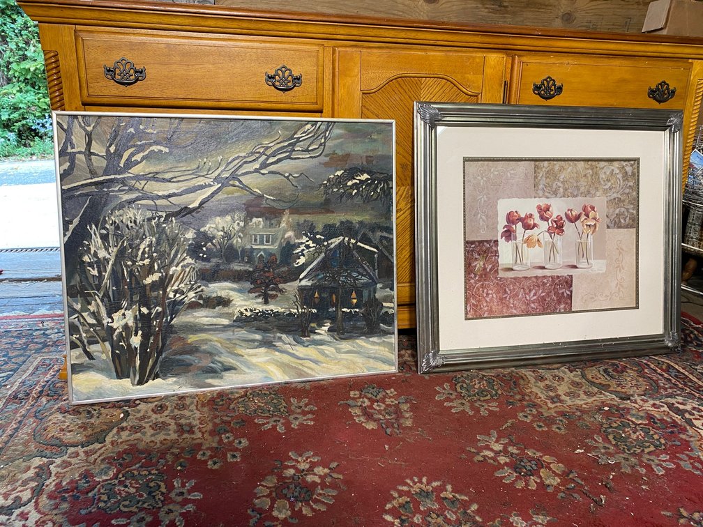 Vintage painting, wall hanging