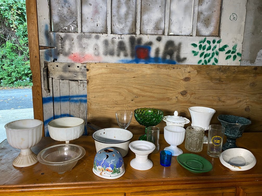 Glassware, bowls, misc.