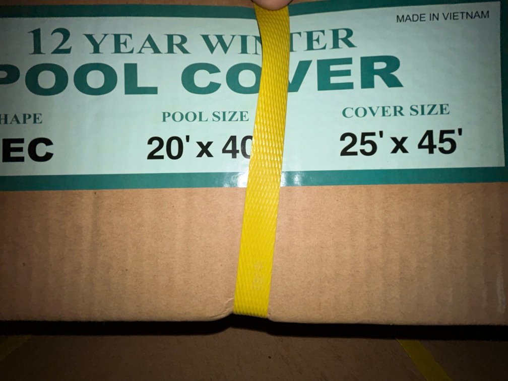 Yard Guard inground pool winter cover, 12 year warranty for 20' x 40' rectangular, cover is 25' x 45'