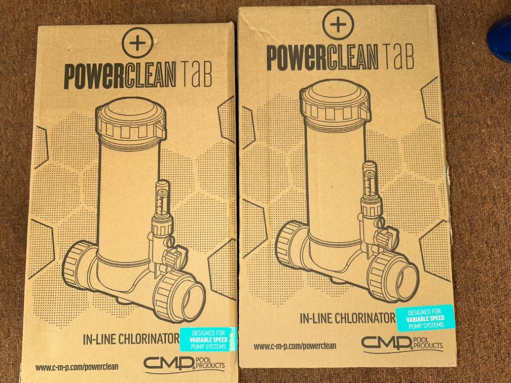 CMP Chlorinator Power Clean tab ultra in line VS-model #25280-150-000-quantity 2